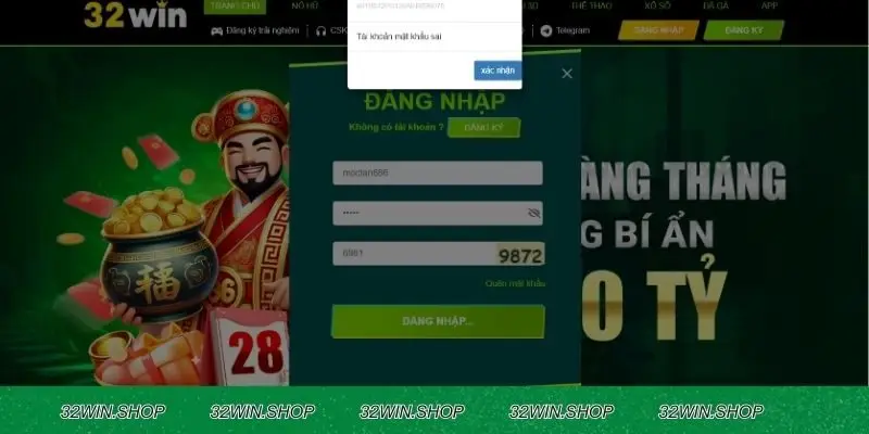 Lỗi hệ thống sẽ khiến người chơi không thể đăng nhập được vào nhà cái